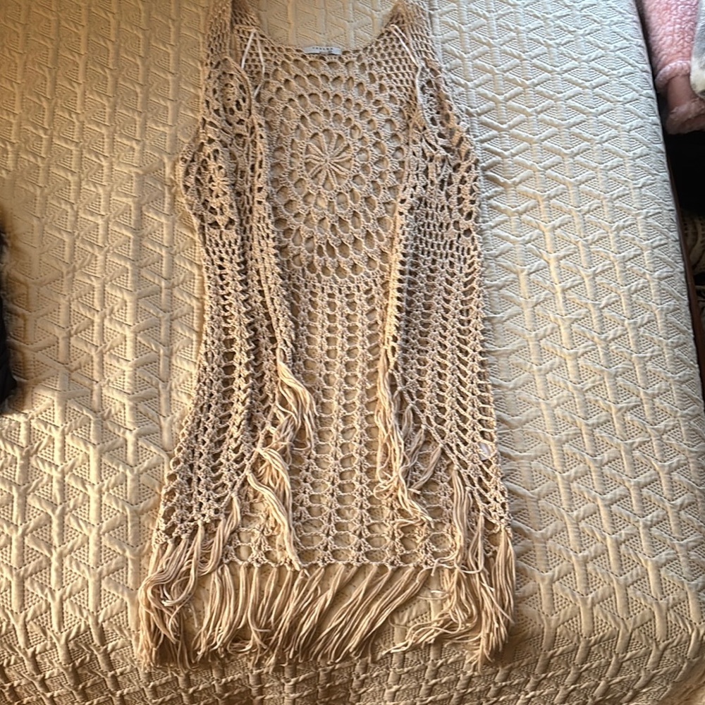 FAVLUX Beige Crochet Knitwear